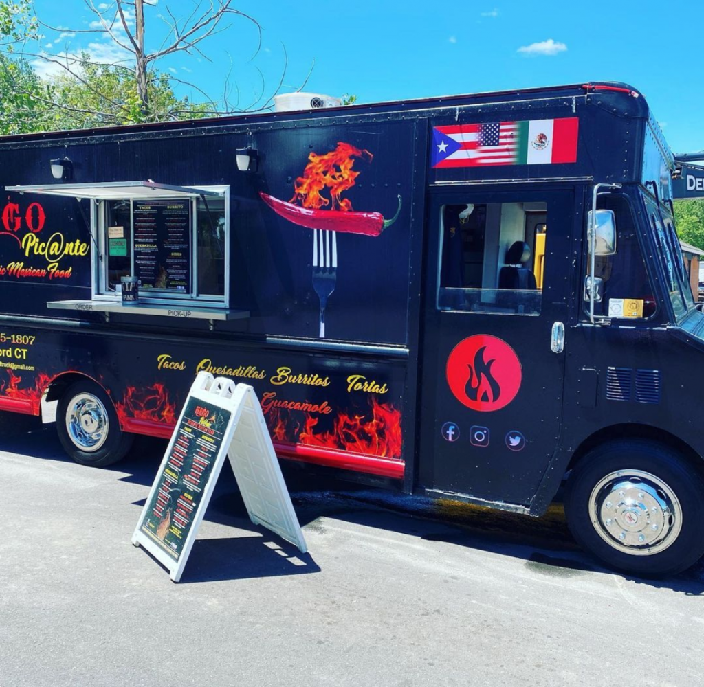 Fuego Picante food truck on a sunny day